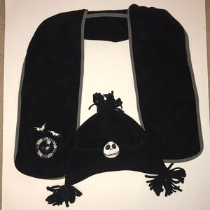 Disney Nightmare Before Christmas Hat and Scarf